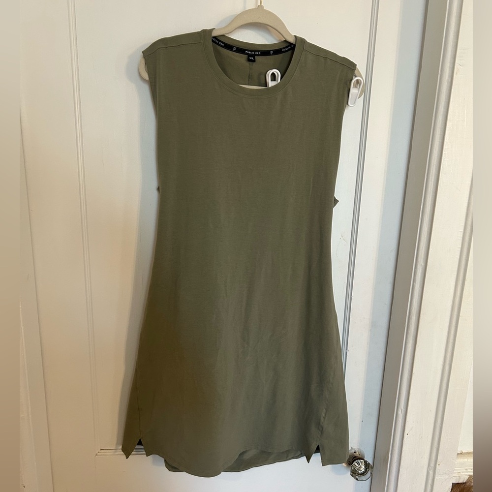 Public Rec Sleeveless Olive Mini Dress - Picture 2 of 9